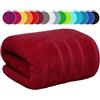 EDB Telo da bagno extra large Jumbo, 100 x 200 cm, di grandi dimensioni, XXL, super morbidi, 100% cotone egiziano, telo mare avvolto sul corpo, 600 g/m² (rosso, 1)