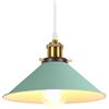 iDEGU Retrò Lampada a Sospensione 26cm Lampada da Soffitto Vintage in Metallo E27 Lampadario a Sospensione Moderno Stile Scandinavo Plafoniera per Cucina Soggiorno Caffè Cameretta (Verde)