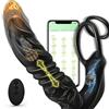 Sumeber Vibratore Anale con Controllo Remoto APP, 9 Modalità di Vibrazione, Stimolatore Prostatico con Anello