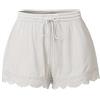 Generic 2024 Donne Estate Moda Pizzo Plus Size Corda Tie Shorts Yoga Sport Pantaloni Leggings Pantaloni Hot Shorts Pantaloni Ritaglio Pantaloncini per le Donne, bianco, L