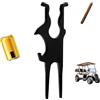 Lyreh Porta Sigaro Golf Magnetico, 10,1x3,5cm Porta Sigari Magnetico Multiuso con Riparazione di Divot Apribottiglie e Apriscatole per Golf Grigliate Pesca Viaggi Avventure all'Aria Aperta(Nero)