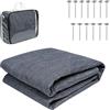 GHIBFBT Stuoia Campeggio 300x400cm, Tappeto da Campeggio per Esterni, Tendalino con Occhielli Borsa per Il Trasporto, picchetti a T, Chiodini in Acciaio per Camper, roulotte (300 x 400 cm)