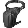 Asfrode Marsupio da gamba per moto, 20 x 15 x 8,5 cm, impermeabile, marsupio, da uomo, da donna, per moto, per ciclismo, escursionismo, corsa, sport, moto, Nero , moderno