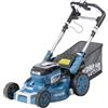 DEDRA SAS+All DED6998X-2A5 - Set tosaerba a batteria 2 x 18 V con azionamento DED6998X + 2 batterie DED7035 + caricatore DED7038V, lama V-Cut, agli ioni di litio, larghezza di taglio: 460 mm, altezza
