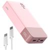 NOBIS Power Bank 20000mAh Powerbank 45 W Fast Charging Caricatore Portatile USB C In & Out, 4 Ports Portable Charger with LED Digital Display, Compatible with Phone 17 S25 (Rosa)