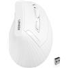 Uineer Mouse Verticale Wireless, mouse wireless 2,4G con Indicatore di Batteria, DPI a 4 Livelli, Design Ergonomico per il Comodo e la Riduzione dello Stress al Polso, Ideale per l'uso a Casa,Ufficio