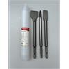 Arkham Tools Set di 3 scalpelli SDS Plus, 1 x largo (40 mm), 1 x piatto (20 mm), 1 x punta tutta con lunghezza 250 mm