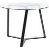 Beliani Tavolo da pranzo rotondo moderno ⌀ 100 cm 4 persone piano in vetro temperato glam nero