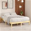 Homgoday Letto in legno massiccio senza testiera, struttura letto per gli ospiti con rete a doghe, matrimoniale/letto singolo, struttura per letto singolo, moderna, per camera da letto, camera degli