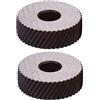 Operitacx Strumento ruota Knurling alluminio zigrinatura a doppia ruota lineare pece accessorio ruota zigrinatura per tornio ruota diagonale zigrinatura della testa del perno acciaio Black