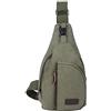 Generic Marsupio in tela, casual, leggero, per viaggi, escursionismo, ciclismo, marsupio da uomo per telefono (verde, taglia unica)
