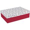 Clairefontaine 812445C - Scatola multifunzione rettangolare 6 scomparti amovibili - Coperchio - Organizer per armadio - 29X21X8,5cm - Motivi Moulin Rouge