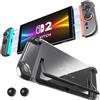 Kiiwah Custodia Compatibile con Nintendo Switch 2 2025, Trasparente PC Custodia per Switch 2, Cover Protettiva Rigida con 2 pezzi Tappi per Joystick per Switch 2 Accessori per Controller