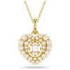 Swarovski Pendente Hyperbola, Cuore, Bianco, Placcato color oro