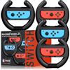 pdobq Volante per Mario Kart Nintendo Switch, volante da corsa per Mario Kart 8 Deluxe compatibile Nintendo Switch/Switch OLED, Switch Joy Con Controller Race Accessori (confezione da 4)