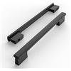 Amerdeco 10 pezzi Maniglie per Mobili da Cucina Nero fori 192mm Nero cucina armadietti in acciaio Lega di zincoper mobili da cucina per mobili UK0048