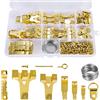 QH-Shop Ganci per Quadri Kit 282 Pezzi Ganci per Quadri Dente Segati Resistenti Attaccaglie per Quadri per Cornici con Chiodi da Parete Filo per Appendere