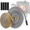 Suynauetev 6 Pezzi Guarnizione Stufa a Pellet 10 mm*3m Guarnizione Stufa Pellet Guarnizione Stufa a Legna Guarnizioni per Forni 3mm*10mm*3m Guarnizione Vetro Stufa a Pellet Guarnizione per Stufa a Pellet