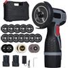 Vislone Smerigliatrice angolare brushless 17000 giri/min, smerigliatrice angolare senza fili, mini smerigliatrice angolare da 16,8 V, 2 x 2000 mAh per tagliare mattoni lucidati, legno, pietra, acciaio