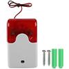 KIMISS Sirena 12V Wired Strobe Siren Sound Alarm Strobe Red Light Sound Siren di Allarme di Sicurezza Domestica