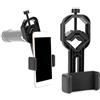 Qiilu Supporto per Telefono Cellulare in Plastica Nera per Binocoli Monoculari Telescopi Astronomici Telescopio Porta Cellulare