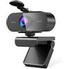 DDKJ Webcam PC 2K con Privacy, Web Cam Full HD USB Web Camera, Rotazione di 360 Gradi Plug & Play Videocamera Telecamera PC per Windows Macos Linux Zoom Streaming Youtube Skype Video