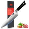 SHAN ZU Coltelli da Cucina Damasco 21cm Giapponese Coltello da Chef in 67 Strati Damasco 10Cr15MoV Acciaio ad Alto Tenore di Carbonio Professionali Coltello Multiuso con Manico in fibra di vetro G10