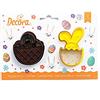 Decora 0255061 Set 2 Tagliapasta Cestino E Bunny In Plastica, Il Kit Ideale per Creare Decorazioni in Pasta di Zucchero o di Gomma, Made in Italy, Design originale. Confezione da 2 pezzi.
