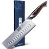 HOSHANHO Coltelli da Cucina Nakiri da 18 cm, Coltello da Cucina giapponese in Acciaio Inossidabile ad alto Tenore di Carbonio, Coltello da Chef Multiuso Affilato per Carne e Verdure con Manico