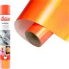 Siser Aurora - Vinile Termoadesivo Iridescente Neon Orange 30x50 cm per Tessuti| Effetto Iridescenti, Facile da Applicare con Plotter o Ferro da Stiro
