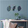 Wallity Hanah Home Elegante accessorio decorativo da parete in metallo nero (3 pezzi) | 100% metallo, spessore 1,5 mm | Dimensioni: 21 x 32 cm, 23 x 33 cm, 24 x 33 cm | Perfetto per la decorazione della casa