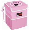 EPAUTO Pattumiera Impermeabile per Auto con Coperchio e Tasche portaoggetti, Rosa