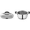 Lagostina Gioiosa Coperchio, Acciaio Inox, Diametro 18 cm + Gioiosa Casseruola Fonda con 2 Maniglie, Acciaio Inox, Diametro 18 cm, 2.3 Litri
