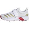 adidas Adipower Vector, Scarpe da Cricket Uomo, Cloud White/Gold Metallic/Pure Ruby, 42 EU