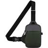 USHAKE Mini borsa a tracolla per uomo e donna, piccola borsa a tracolla casual per telefono borsa da petto per escursionismo, viaggi, regalo, Grigio e verde.