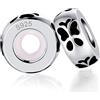 LOVANS Tappo distanziatore Gomma Stopper Bead in Argento 925 da 2 Pezzi per bracciali Europeo