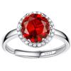 Bestyle Anello da Donna in Argento 925 Regolabile con Pietra Ottobre Opale, Forma Cuore Portafortuna - Confezione Regalo