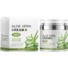 Aoseiens Crema idratante per viso Aloe Vera, crema viso anti-rughe, idratante per pelle secca, cicatrici da acne, pelle morbida, idratante e delicata