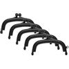 QUARKZMAN 5pz Plastic Purse Frame, 8,5cm Chiusura Click Clac per Borse Arco retrò Sbalzato per Creazione Borsa Manico Borsellino Borsa Busta Ricambi Ferramenta Telaio (Nero)