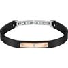 Maserati Jewels Bracciale Uomo in Acciaio,pelle riciclata,IP nero,IP RG - JM222AVE05