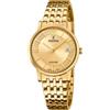 Festina SWISS MADE Orologio Donna Analogico Acciaio Inox 316L Oro - Movimento al Quarzo - Vetro Zaffiro - Impermeabile 5 ATM - Calendario F20021/2 - Classic Steel