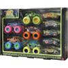 Hot Wheels - Monster Trucks Fluo Set con 10 Veicoli, 5 Monster Trucks e 5 Macchinine in Scala 1:64 che si Illuminano al Buio, Giocattolo per Bambini 3+ Anni, HCB57