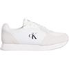 Calvin Klein Donna Sneakers Running Laceup Sock Sportive, Bianco (Bright White/Black), 40