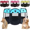 Peelanmall Beccucciolo pieghevole per cuccioli, box per cani 74 x 74 x 43 cm, recinto per gatti per esterni e interni, tessuto Oxford, per cani, gatti, conigli, piccoli animali (azzurro + nero)