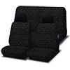 Generico Coprisedili Panda 4x4 1986>2003 fodere copri sedili per Seicento 600 e Cinquecento 500 sedile set su misura kit di fissaggio AK1321 (Nero)