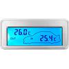 Dioche Termometro Termometro Plastica Argento (Conchiglia) Auto Digitale 12V Lcd Display Interno Esterno Sensibilità Termometro Misuratore di Temperatura