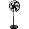 Innoliving Ventilatore Metallo INN-530B/529B, Tavolo o Piantana, Diametro 35-45 cm, 3 Velocità, Modalità Oscillazione, Struttura Robusta Metallo Nero, Inclinazione Regolabile 35-50W (Piantana 120cm)