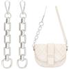 UNICRAFTALE 2 pz Prolunga per Tracolla In Lega per Borsa A Catena per Borsa A Tracolla Platino 18 cm Prolunga per Tracolla A Catena per Borsa Accessorio di Ricambio con Anello A D Fermagli Girevoli