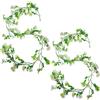 OMJMYY 2 Pezzi 210cm Artificiale Ghirlanda Fiori,Fiore Artificiale Vines Hanging,Vite Artificiale Di Fiori Di Margherite Per Arco di nozze Camera da Letto Casa Giardino Decorazione (Bianco)
