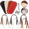 Slvoaujtk 65 Pezzi Kit Accessori per Borse Uncinetto Include 4 Fondi per Borse Uncinetto 12 Manici per Borse Uncinetto (6 colori), 48 Chiodi per Borsa a Mano e 1 Stampo di Montaggio Incluso, 22×10cm